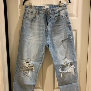 Zara Ripped Boyfriend Jeans